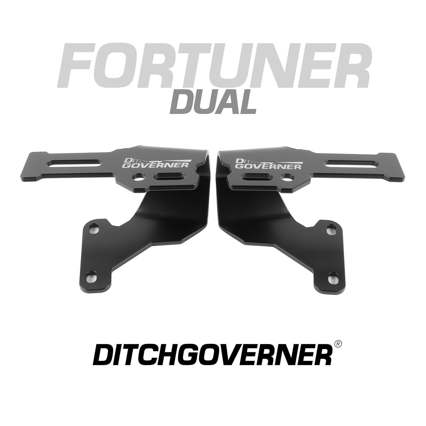 DITCHGOVERNER® DUAL DITCH LIGHT BRACKET FOR TOYOTA FORTUNER 2016-2025