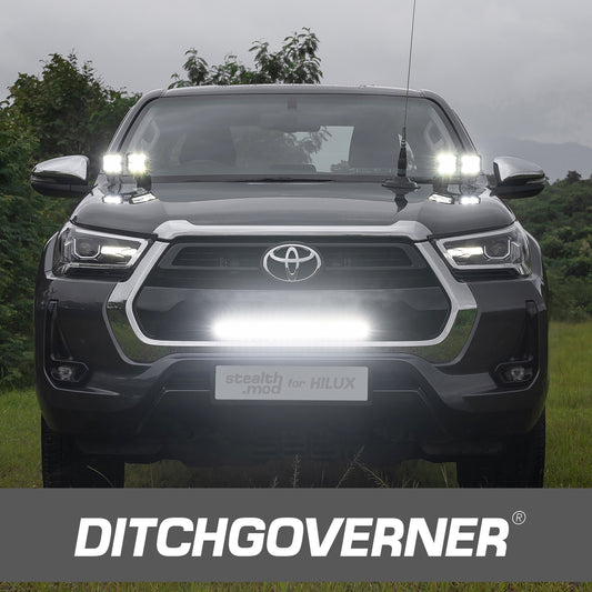DITCHGOVERNER® STEALTH-MOD FRONT GRILLE BRACKET FOR HILUX 2016-2025