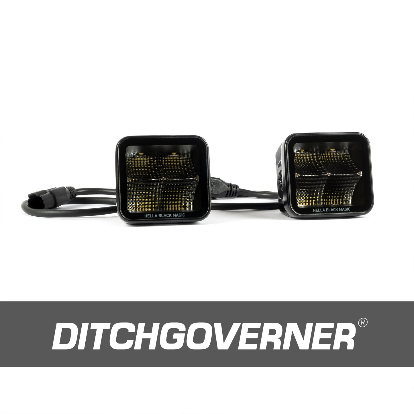 HELLA BLACK MAGIC 3.2" LED CUBE Flood Beam